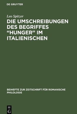 Die Umschreibungen des Begriffes "Hunger" im Italienischen