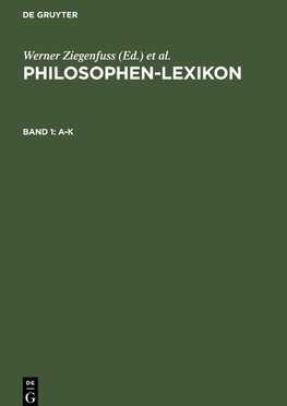 Philosophen-Lexikon, Band 1, A-K