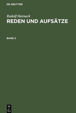 Reden und Aufsätze, Band 2, Reden und Aufsätze