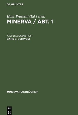 MINERVA / Abt. 1, Band 3, Schweiz