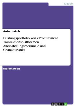 Leistungsportfolio von eProcurement Transaktionsplattformen. Alleinstellungsmerkmale und Charakteristika