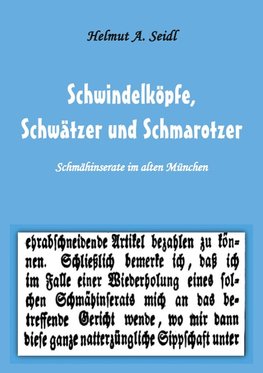 Schwindelköpfe,  Schwätzer und Schmarotzer