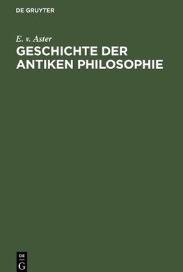 Geschichte der antiken Philosophie