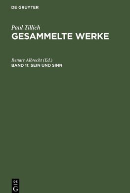 Gesammelte Werke, Band 11, Sein und Sinn