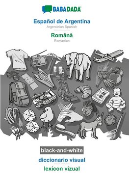 BABADADA black-and-white, Español de Argentina - Româna, diccionario visual - lexicon vizual