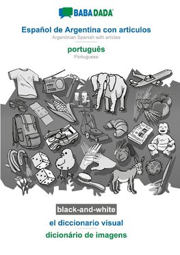 BABADADA black-and-white, Español de Argentina con articulos - português, el diccionario visual - dicionário de imagens