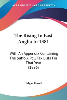 The Rising In East Anglia In 1381