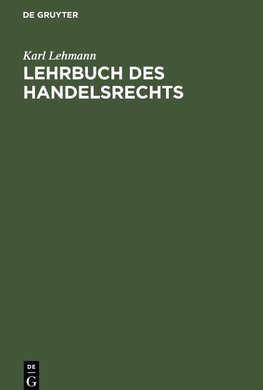 Lehrbuch des Handelsrechts