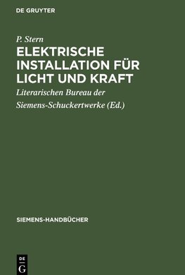 Elektrische Installation für Licht und Kraft