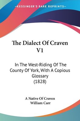 The Dialect Of Craven V1