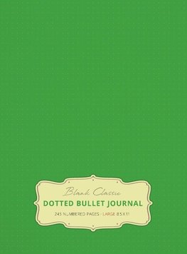 Large 8.5 x 11 Dotted Bullet Journal (Spring Green #15) Hardcover - 245 Numbered Pages