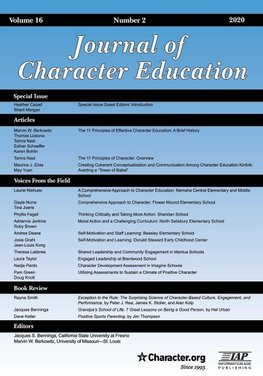 Journal of Character Education Volume 16 Number 2 2020