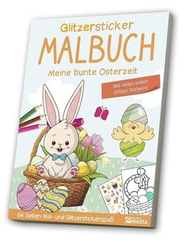 Glitzer-Sticker-Malbuch Ostern