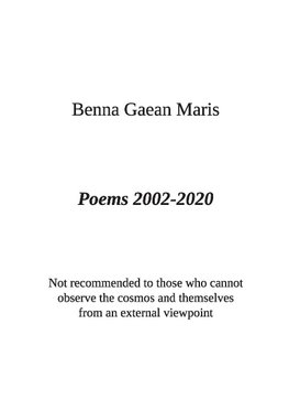 Poems 2002-2020