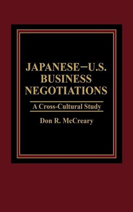 Japanese-U.S. Business Negotiations