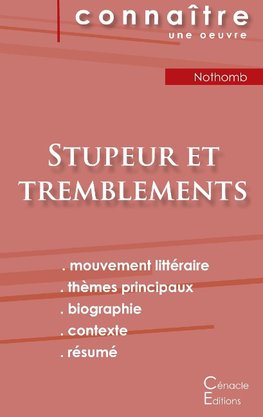 Fiche de lecture Stupeur et tremblements de Amélie Nothomb (analyse littéraire de référence et résumé complet)