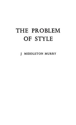 The Problem of Style