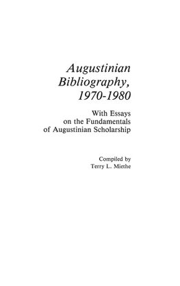 Augustinian Bibliography, 1970-1980