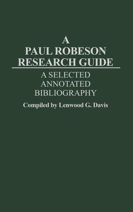 A Paul Robeson Research Guide