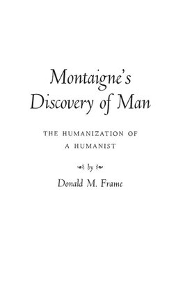 Montaigne's Discovery of Man