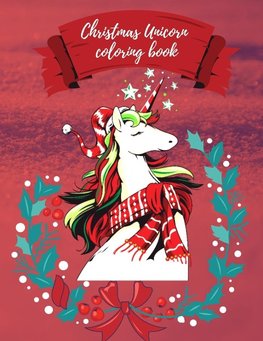 Christmas Unicorn coloring book