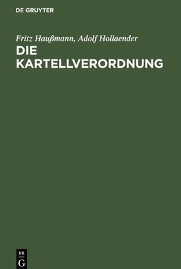 Die Kartellverordnung