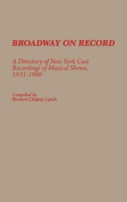 Broadway on Record