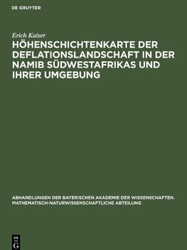 Höhenschichtenkarte der Deflationslandschaft in der Namib Südwestafrikas und ihrer Umgebung