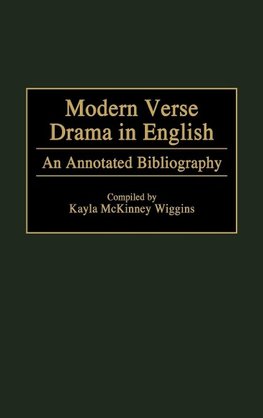 Modern Verse Drama in English