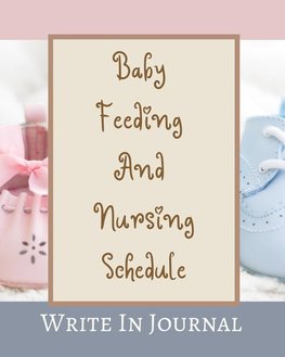 Baby Feeding And Nursing Schedule - Write In Journal - Time, Notes, Diapers - Cream Brown Pastels Pink Blue Abstract