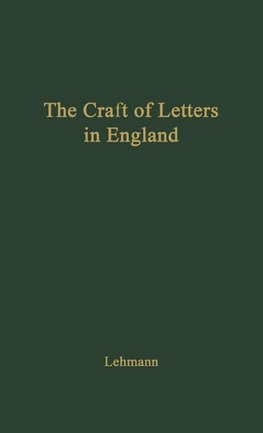 The Craft of Letters in England