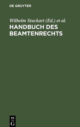 Handbuch des Beamtenrechts