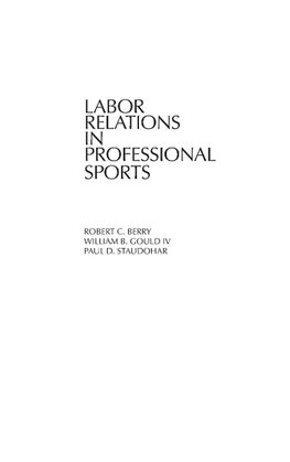 Labor Relations in Professional Sports