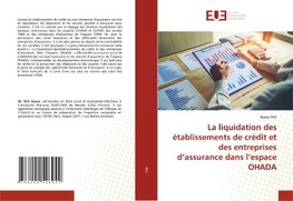 La liquidation des établissements de crédit et des entreprises d'assurance dans l'espace OHADA