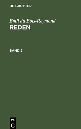 Reden, Band 2, Reden Band 2