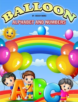 Balloon Alphabet and Numbers   Coloring Book for  Kids