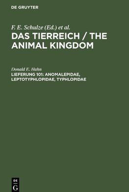 Das Tierreich / The Animal Kingdom, Lieferung 101, Anomalepidae, Leptotyphlopidae, Typhlopidae