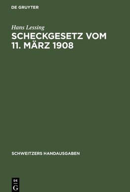 Scheckgesetz vom 11. März 1908