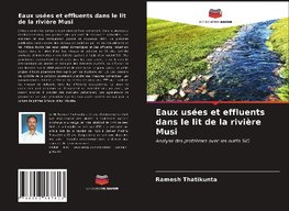 Eaux usées et effluents dans le lit de la rivière Musi