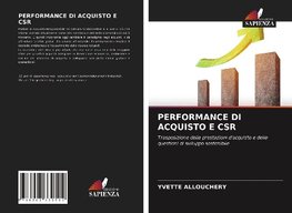 PERFORMANCE DI ACQUISTO E CSR