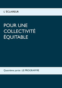 POUR UNE COLLECTIVITÉ ÉQUITABLE