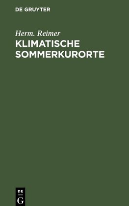 Klimatische Sommerkurorte