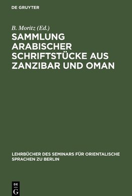 Sammlung arabischer Schriftstücke aus Zanzibar und Oman