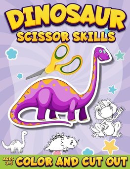 Dinosaur Scissor Skills Activity Book for Kids Ages 3-5