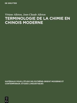 Terminologie de la chimie en chinois moderne