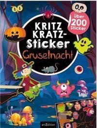 Kritzkratz-Sticker Gruselnacht