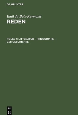 Reden, Folge 1, Litteratur - Philosophie - Zeitgeschichte