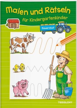 Malen und Rätseln für Kindergartenkinder. Bauernhof