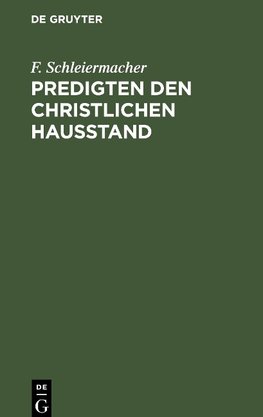 Predigten den christlichen Hausstand