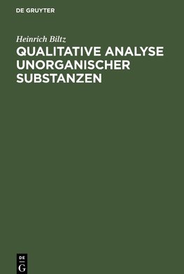 Qualitative Analyse unorganischer Substanzen